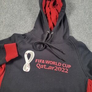 FIFA World Cup Qatar 2022 Hoodie Sweatshirt Mens Small‎ Black Soccer Outerstuff